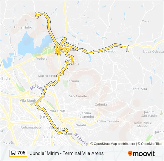 705 Bus Line Map