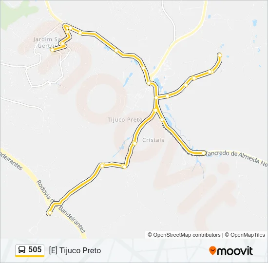 505 Bus Line Map