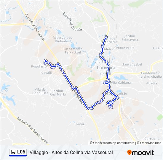 Mapa de L06 de autobús