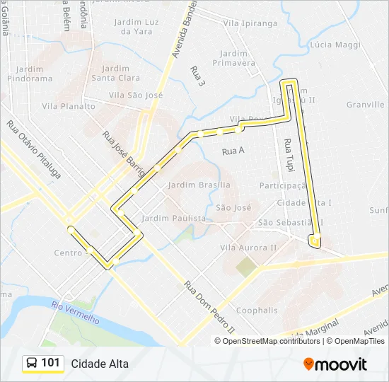 101 Bus Line Map