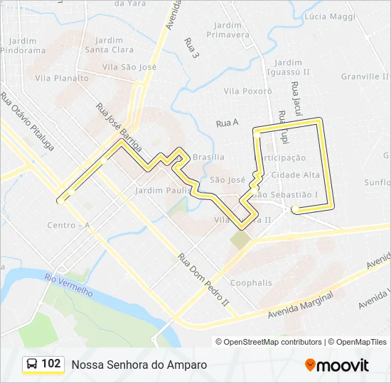 102 Bus Line Map
