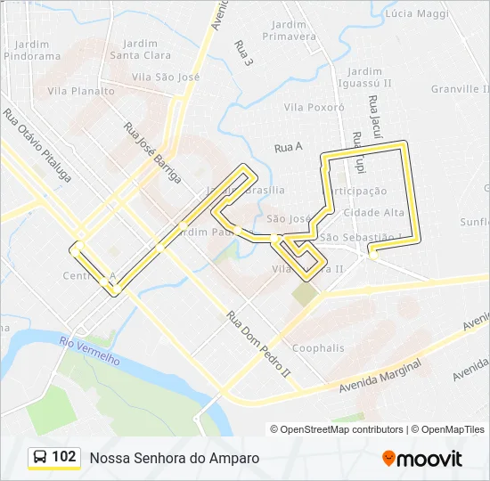 102 Bus Line Map