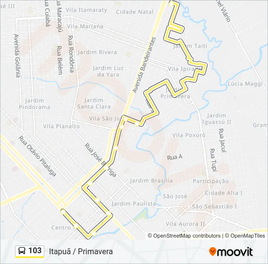103 Bus Line Map