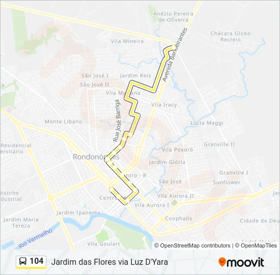 104 Bus Line Map
