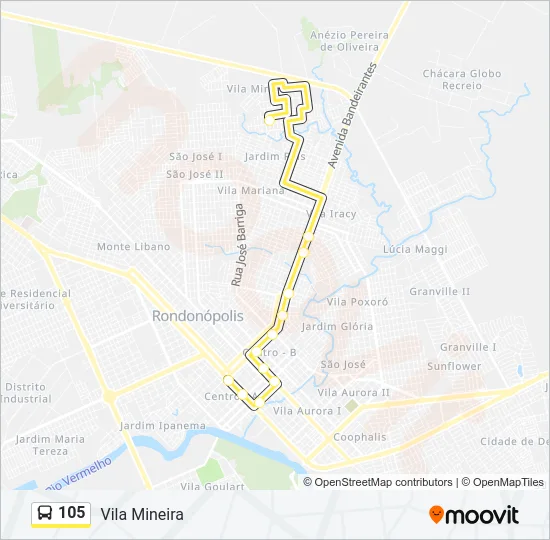 105 Bus Line Map
