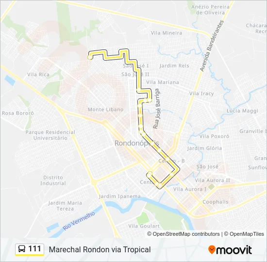 111 Bus Line Map
