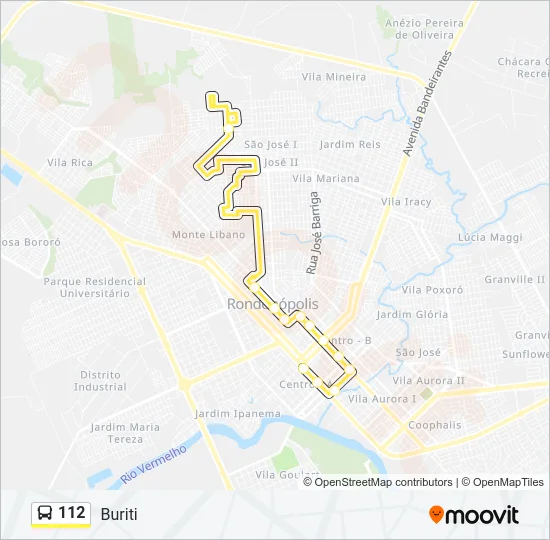 112 Bus Line Map
