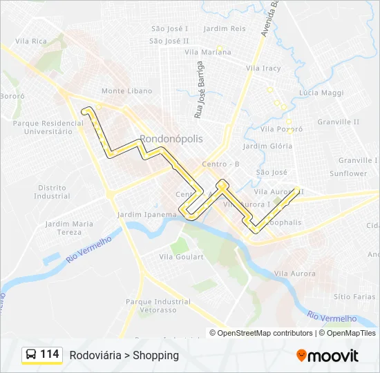 114 Bus Line Map