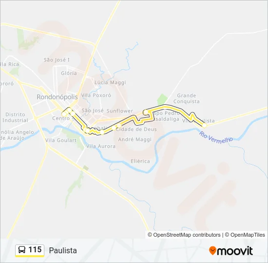115 Bus Line Map