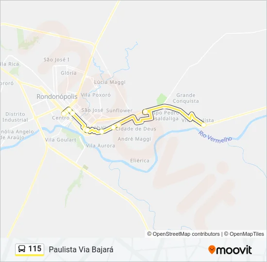 115 Bus Line Map