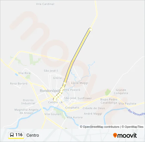 116 Bus Line Map