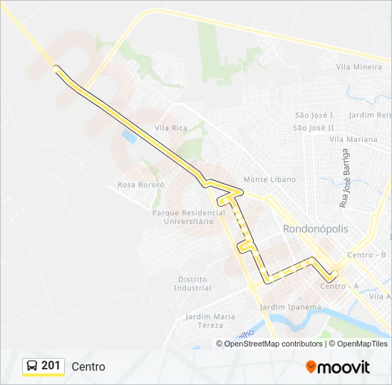 201 Bus Line Map