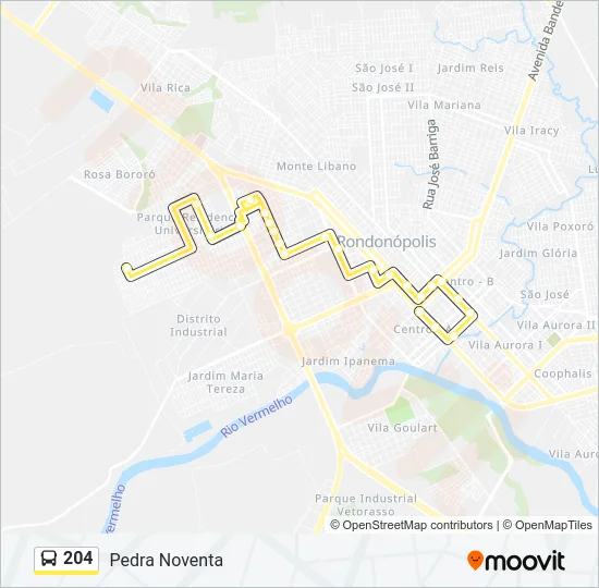 204 Bus Line Map