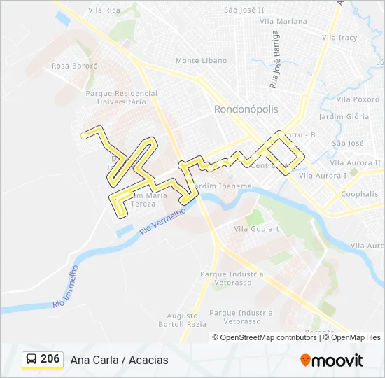 206 Bus Line Map