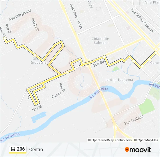 206 Bus Line Map