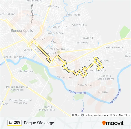 209 Bus Line Map