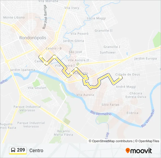 209 Bus Line Map