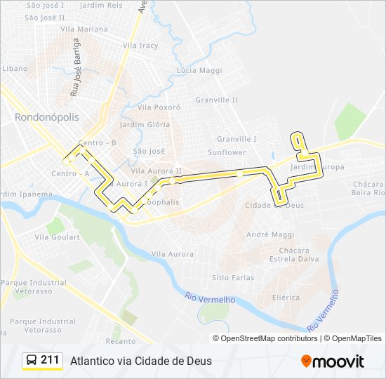 211 bus Line Map