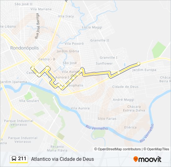 211 bus Line Map