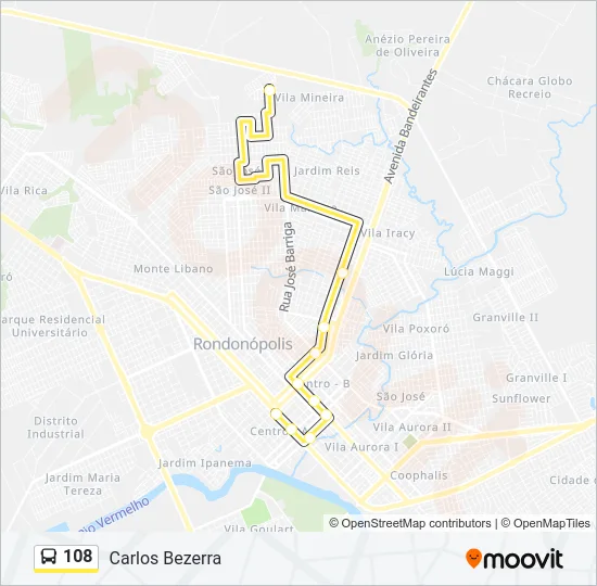 108 Bus Line Map