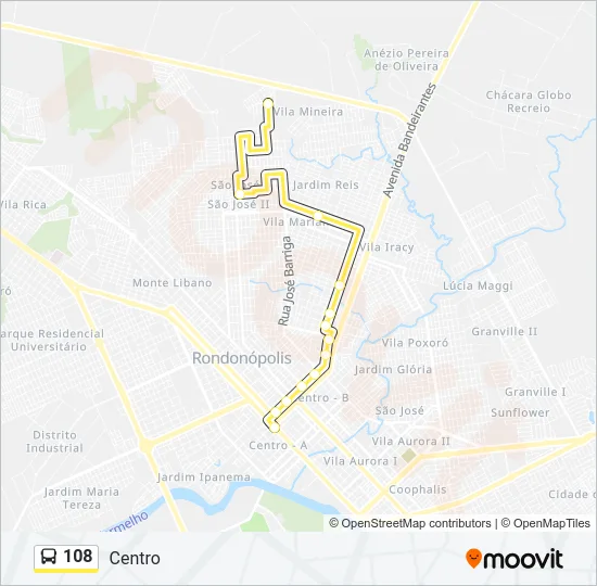 108 Bus Line Map