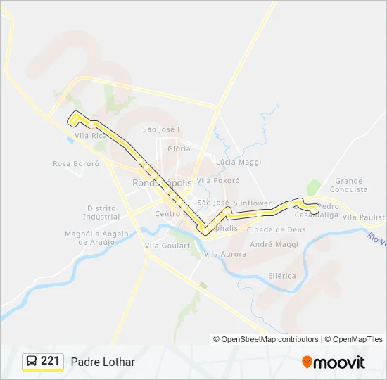 221 Bus Line Map