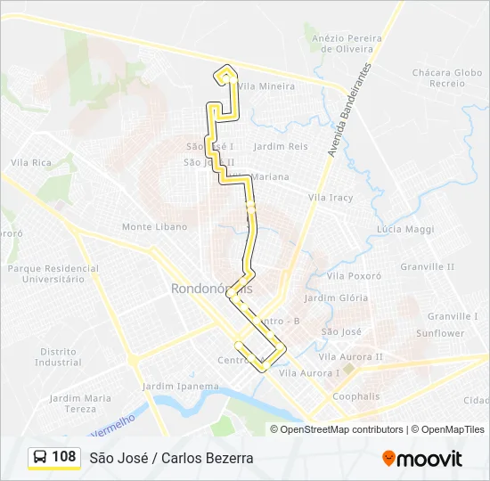 108 Bus Line Map