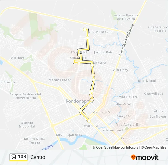 108 Bus Line Map