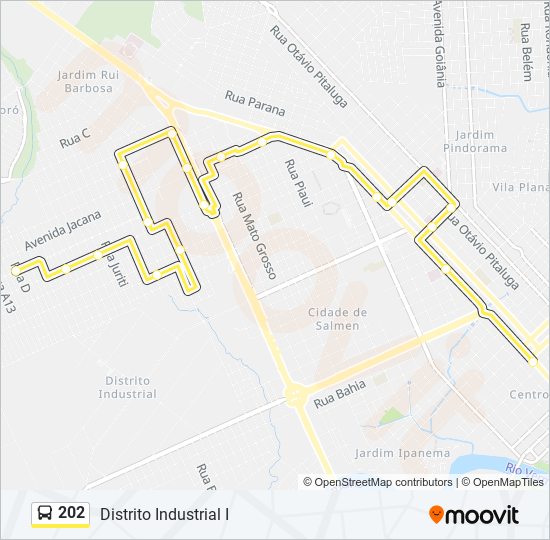 202 bus Line Map