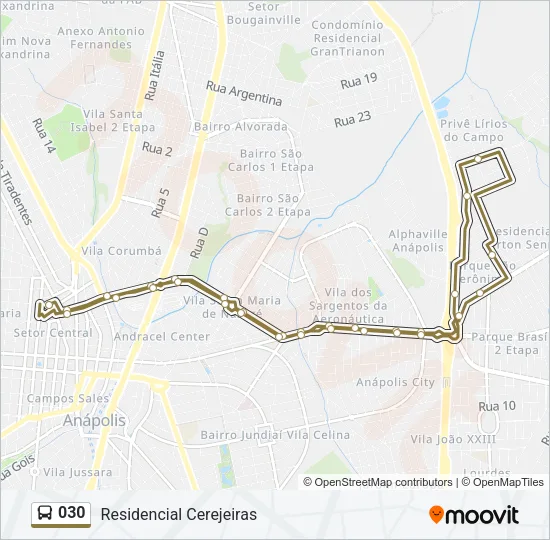 030 Bus Line Map