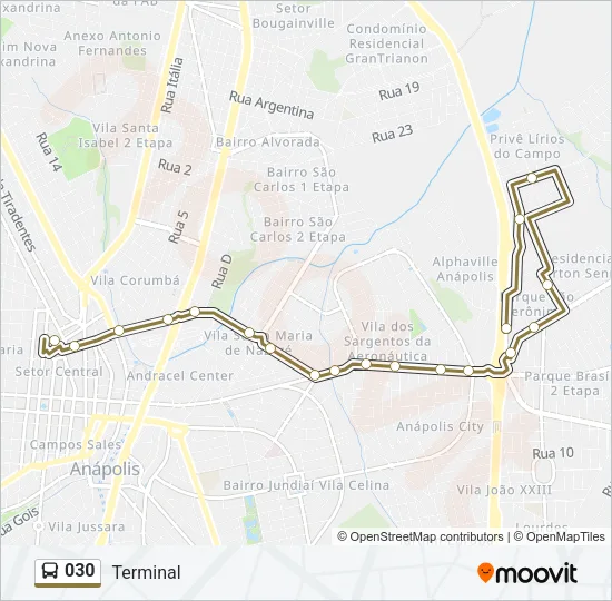 030 Bus Line Map