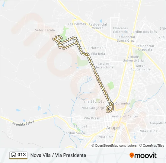 013 Bus Line Map