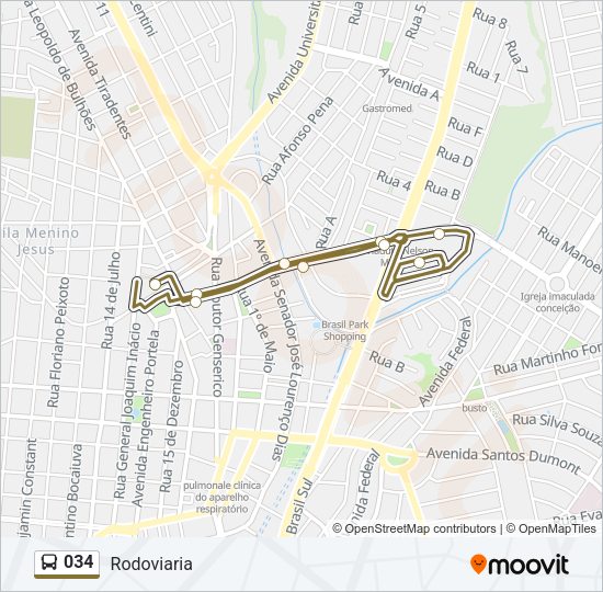 034 Bus Line Map