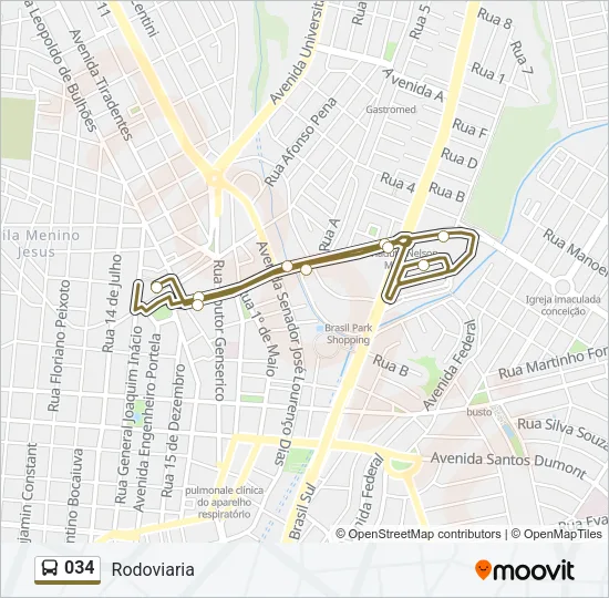 034 Bus Line Map
