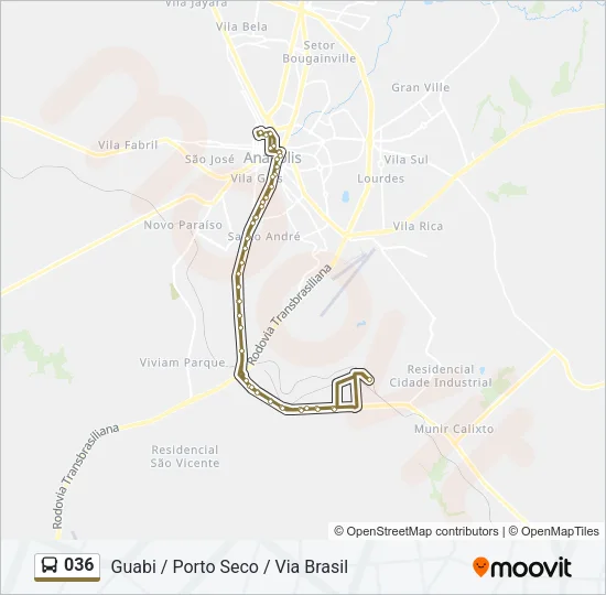 036 Bus Line Map