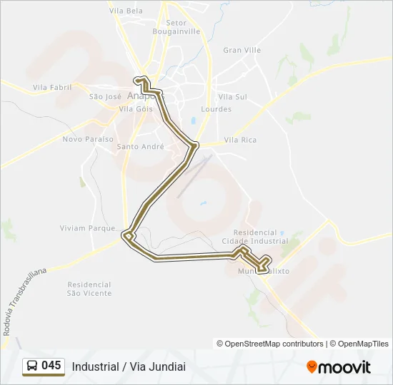 045 Bus Line Map