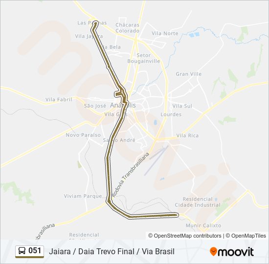 051 bus Line Map