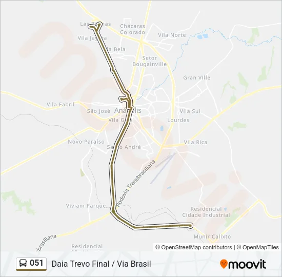 051 Bus Line Map