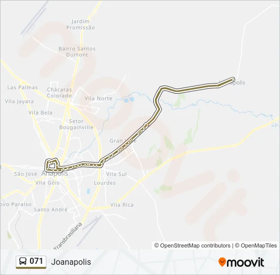 071 Bus Line Map