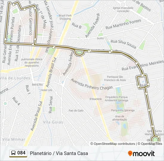 084 Bus Line Map