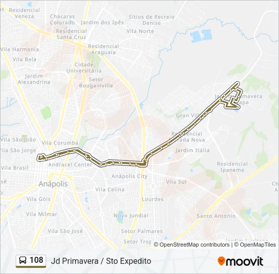 108 Bus Line Map