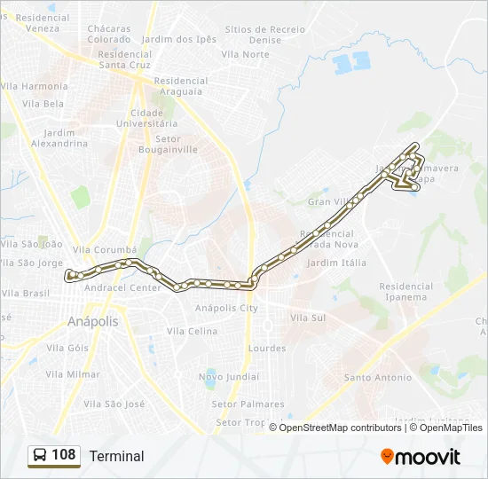 108 Bus Line Map
