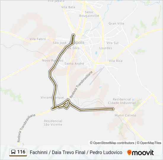 116 Bus Line Map