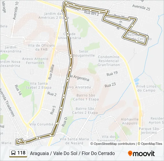 118 Bus Line Map