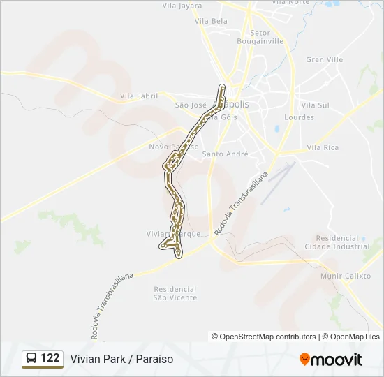 122 Bus Line Map