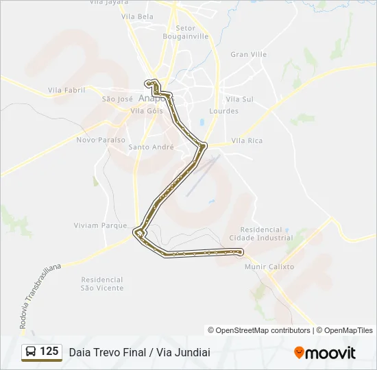 125 Bus Line Map