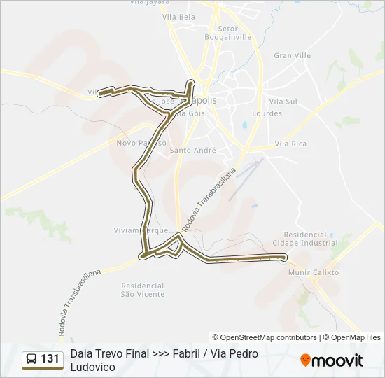 131 Bus Line Map
