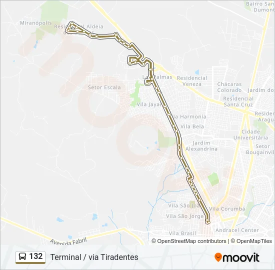 132 Bus Line Map