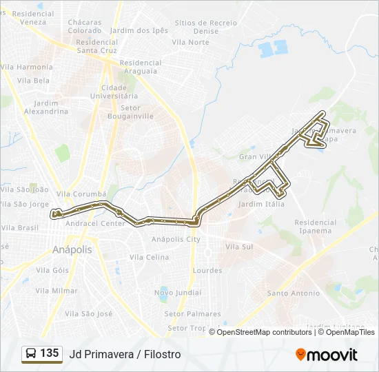 135 Bus Line Map