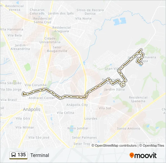 135 Bus Line Map